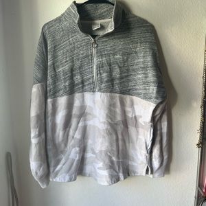 PINK white and grey camo pullover